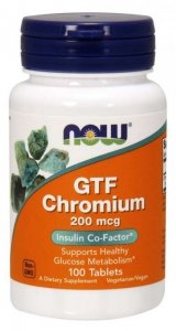 NOW FOODS GTF Chromium - Chrom GTF 200 mcg (100 tabl.)
