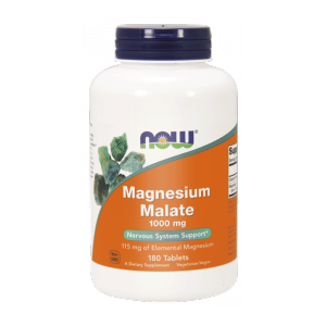 NOW FOODS Magnesium Malate - Jabłczan Magnezu 1000 mg (180 tabl.)