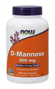 NOW FOODS D-mannoza 500 mg (240 kaps.) 