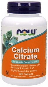 NOW FOODS Calcium Citrate - Cytrynian Wapnia (100 tabl.)