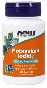NOW FOODS Potassium Iodide - Jodek Potasu 30 mg (60 tabl.)