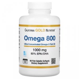 Omega 800 Olej Rybny klasy farmaceutycznej | 80% EPA / DHA | 90 kaps.