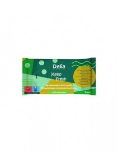 Delia Cosmetics Keep Fresh Odświeżające Chusteczki nawilżane - Aloe Vera 1op.-15szt