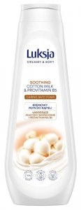 Luksja Creamy & Soft Kremowy Płyn do kąpieli - Łagodzące Mleczko Bawełniane i Prowitamina B5 900ml