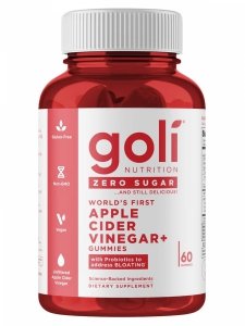 GOLI NUTRITION Apple Cider Vinegar+ Sugar Free Gummies - Ocet jabłkowy (60 żelek bez cukru) 