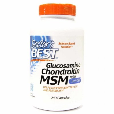 DOCTOR&#039;S BEST Glukozamina + Chondroityna + MSM (240 kaps.)