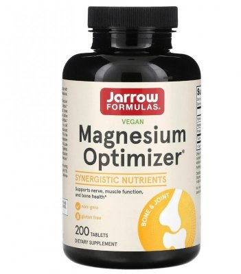 JARROW FORMULAS Jabłczan Magnezu + B6 - Magnesium Optimizer (200 tabl.)