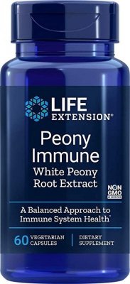 LIFE EXTENSION Peony Immune - Ekstrakt z Białej Piwonii (60 kaps.)