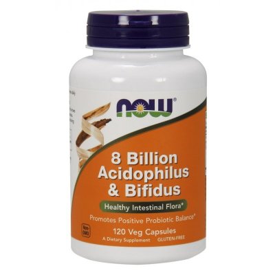 NOW FOODS 8 Billion Acidophilus & Bifidus - Probiotyk (120 kaps.)