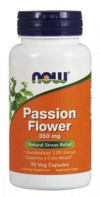 NOW FOODS Passion Flower 350 mg - Ekstrakt z Męczennicy Cielistej (90 kaps.)