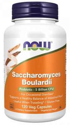 NOW FOODS Probiotyk Saccharomyces Boulardii (120 kaps.)