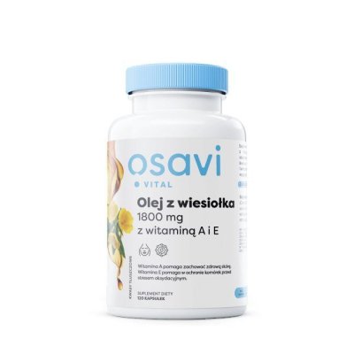 OSAVI Olej z wiesiołka 600 mg z wit. A i E (120 kaps.)