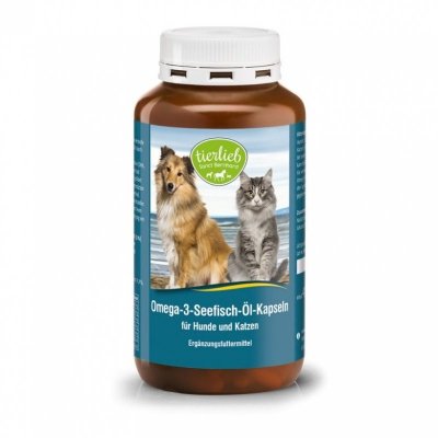 TIERLIEB Olej Omega 3 dla psów i kotów (400 kaps.)