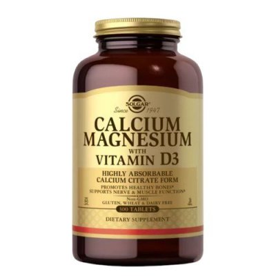 SOLGAR Calcium Magnesium with Vitamin D3 - Wapń, Magnez z witaminą D3 (300 tabl.)