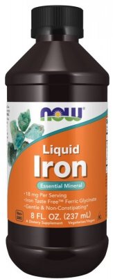 NOW FOODS Iron Liquid -  Żelazo w Płynie (237 ml)