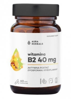 AURA HERBALS Witamina B3 830 mg, niacyna (60 kaps.)