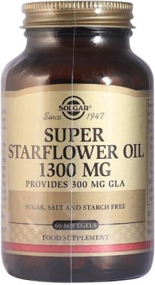 SOLGAR Super Starflower Oil 1300 mg - Olej z Ogórecznika (60 kaps.)