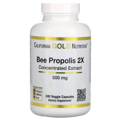 California Gold Nutrition Bee Propolis 2X 500 mg 240 kaps.