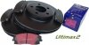 Przednie klocki Ultimax2 + tarcze hamulcowe 320mm EBC seria PREMIUM Dodge Charger RWD V6
