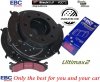 Przednie klocki Ultimax2 + NAWIERCANE NACINANE tarcze hamulcowe EBC seria GD Chevrolet Avalanche 2500 2002-2006