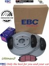 Przednie klocki Ultimax2 + tarcze hamulcowe 330mm EBC seria Premium Chrysler Voyager Town Country 2012-
