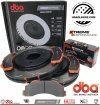 Przednie klocki DBA Xtreme Performance + NACINANE tarcze hamulcowe DBA seria 4000 T3 Lincoln Navigator 2007-2021