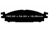 Przednie klocki YellowStuff + tarcze hamulcowe 325mm EBC seria Premium Lincoln MKT 2012-2019