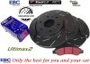 Przednie klocki Ultimax2 + NACINANE tarcze hamulcowe 330mm EBC seria USR GMC Yukon 2007-2008