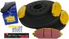 Przednie klocki YellowStuff + NACINANE tarcze hamulcowe BB-TECH SLOTTED RAM 1500 DT 2019-