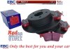 Tylne CERAMICZNE klocki RedStuff + tarcze hamulcowe 280mm EBC seria Premium Ford Kuga 2013-2016