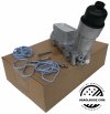 ALUMINIOWA obudowa filtra oleju z chłodnicą oraz czujnikami Jeep Grand Cherokee 3,6 V6