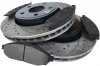 Klocki + wiercone tarcze hamulcowe przednie Jeep Commander