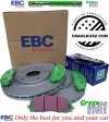 Przednie klocki GreenStuff + tarcze hamulcowe 330mm EBC seria Premium Chrysler Voyager Town Country 2012-