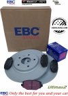 Tylne klocki Ultimax2 + tarcze hamulcowe 328mm EBC seria Premium Volkswagen Routan 2012-