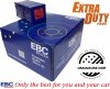 Przednie klocki EXTRA DUTY ED + nawiercone nacinane tarcze hamulcowe EBC seria GD Dodge RAM 1500 2006-