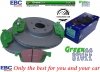 Przednie klocki GreenStuff + tarcze hamulcowe 320mm EBC seria Premium Ford Escape AWD 2013-