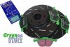 Przednie klocki GreenStuff + NACINANE tarcze hamulcowe 300mm EBC seria USR Ford Escape FWD 2013-2019