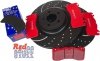 Przednie CERAMICZNE klocki RedStuff + tarcze hamulcowe EBC seria GD Ford Mustang 5,0 V8 2015-