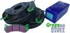 Przednie klocki GreenStuff + NACINANE tarcze hamulcowe EBC seria USR GMC Yukon -2006