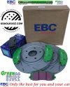 Przednie klocki GreenStuff + NACINANE tarcze hamulcowe 330mm EBC seria USR Volkswagen Routan 2012-