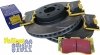 Przednie klocki YellowStuff + NACINANE tarcze hamulcowe 352mm EBC seria USR Ford Mustang 2015-