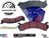Przednie klocki Ultimax2 + NAWIERCANE NACINANE tarcze hamulcowe EBC seria GD Chevrolet Avalanche 2500 2002-2006