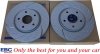 Przednie klocki YellowStuff + NAWIERCANE NACINANE tarcze hamulcowe 330mm EBC seria GD Lancia Voyager 2012-