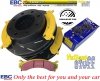 Przednie klocki YellowStuff + NACINANE tarcze hamulcowe EBC seria USR GMC Yukon XL 2500 2000-2013