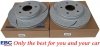 Przednie klocki Ultimax2 + nawiercone nacinane tarcze hamulcowe EBC seria GD Dodge RAM 1500 2006-