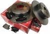 Tylne klocki oraz NIE WENTYLOWANE tarcze hamulcowe BREMBO Dodge Challenger