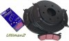 Przednie klocki Ultimax2 + tarcze hamulcowe EBC seria PREMIUM Cadillac Escalade 2002-2006