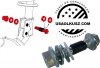 Śruba regulacji kąta pochylenia koła mimośród 14mm  Chrysler Voyager Town Country 1996-2016