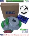 Przednie klocki GreenStuff + NACINANE tarcze hamulcowe EBC seria USR Dodge RAM 1500 2006-
