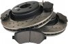 Klocki + WIERCONE tarcze hamulcowe przednie 332mm Dodge Nitro